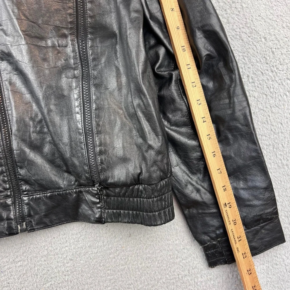 Vintage Hein Gericke Black Leather‎ Motorcycle Jacket Men's Size 38 Pockets